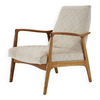 1970s Organic Oak Armchair, Czechoslovakia