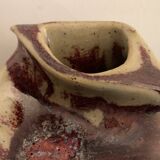 Vase soliflore français Lucette Pillet en grès rouge sang de boeuf, 1980