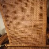 Wicker rattan chaise longue