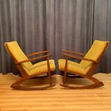 Pair of rocking chairs, designed by Georg Jensen, Kubus Møbler, Denmark, 1950s
