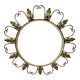 Golden metal convex sun mirror