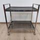 Dessert bar in chromed metal and smoked glass circa 1960