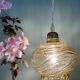 Vintage amber glass suspension globe