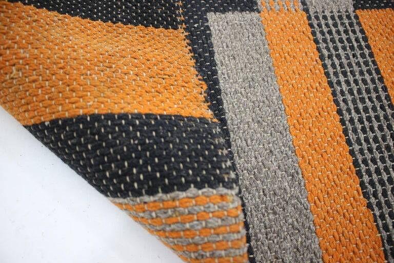 Bauhaus Geometric Modernist Carpet/Rug, Czechoslovakia / 1930s