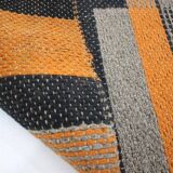 Bauhaus Geometric Modernist Carpet/Rug, Czechoslovakia / 1930s