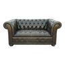 Chesterfield upholstered leather sofa