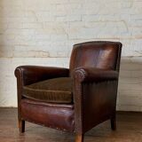 French Leather Chair, Normandy Model, Circa 1920’s