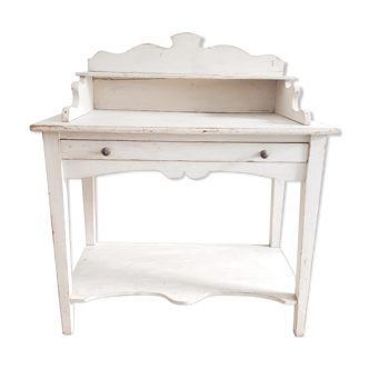 Meuble patiné blanc