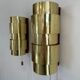 Pair of Scandinavian teak and brass sconces