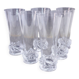 Set of 6 DAUM crystal glasses