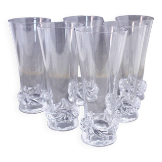 Set of 6 DAUM crystal glasses
