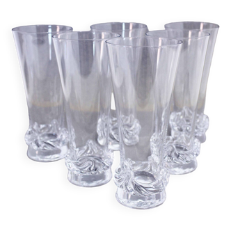 Set de 6 verres en cristal DAUM