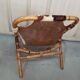 Pair of armchairs bamboo leather skin rohé noordwolde