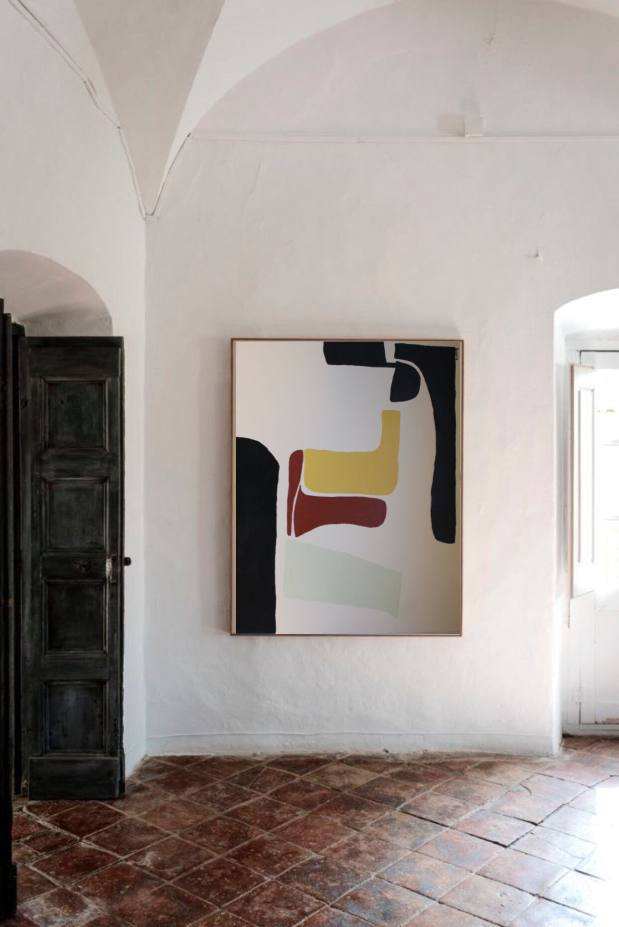 Large abstract acrylic painting for contemporary living room decoration 100x80cm