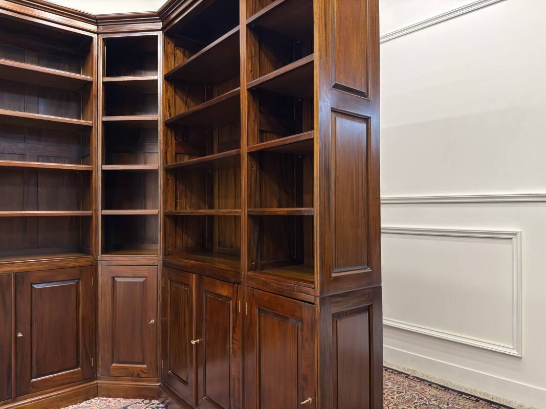 Classic English Corner Bookcase