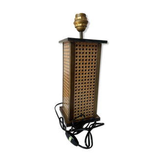 Pied lampe cannage années 70