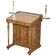 Davenport desk in walnut with leather and vintage brass gallery.