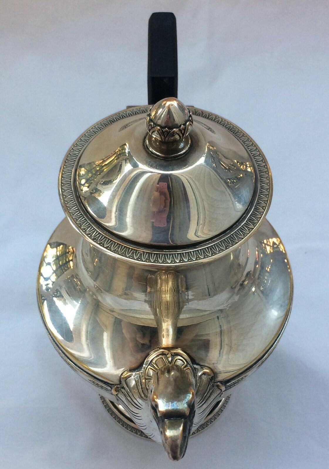 Empire-style silver metal coffee service