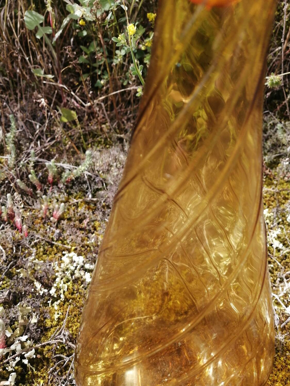 Vintage Empoli Italian blown glass carafe.