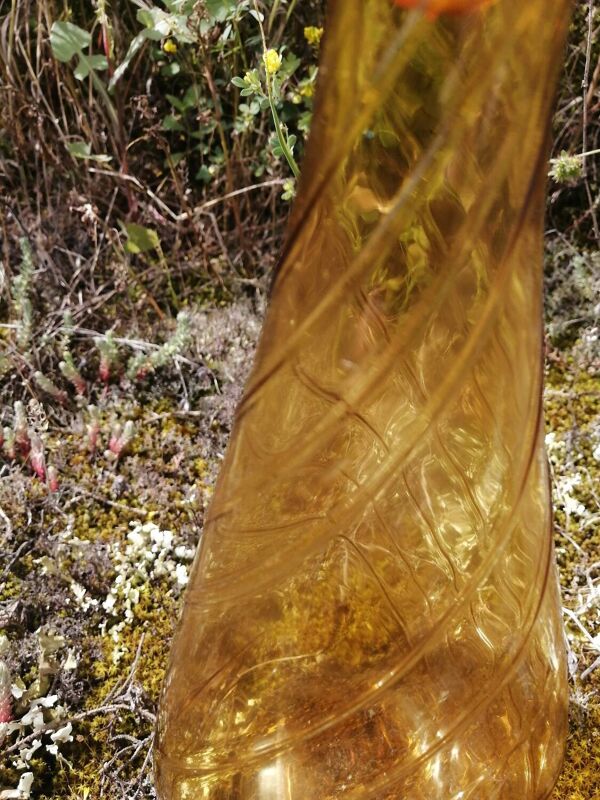 Carafe italienne empoli vintage en verre soufflé.