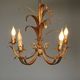 Vintage chandelier with 5 lights attributed to Hans Kögl. 1970s.
