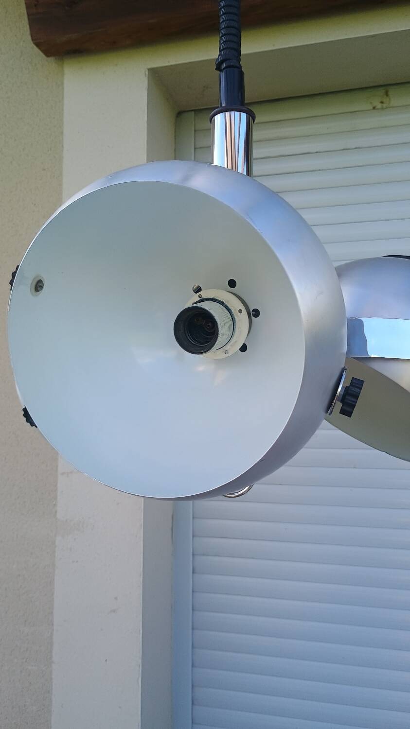 Suspension Lustre Space Age 1970 Eyeball Massive Art Belgium brushed aluminium