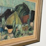 Swedish Oil on Canvas – “Fiskeläge” by Carl Berndtsson