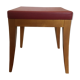 Stool in solid wood, covered with leatherette Burgundy