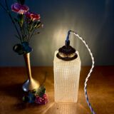 Vintage glass globe portable or table lamp