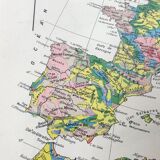 Old map of Europe 43x43cm from 1950