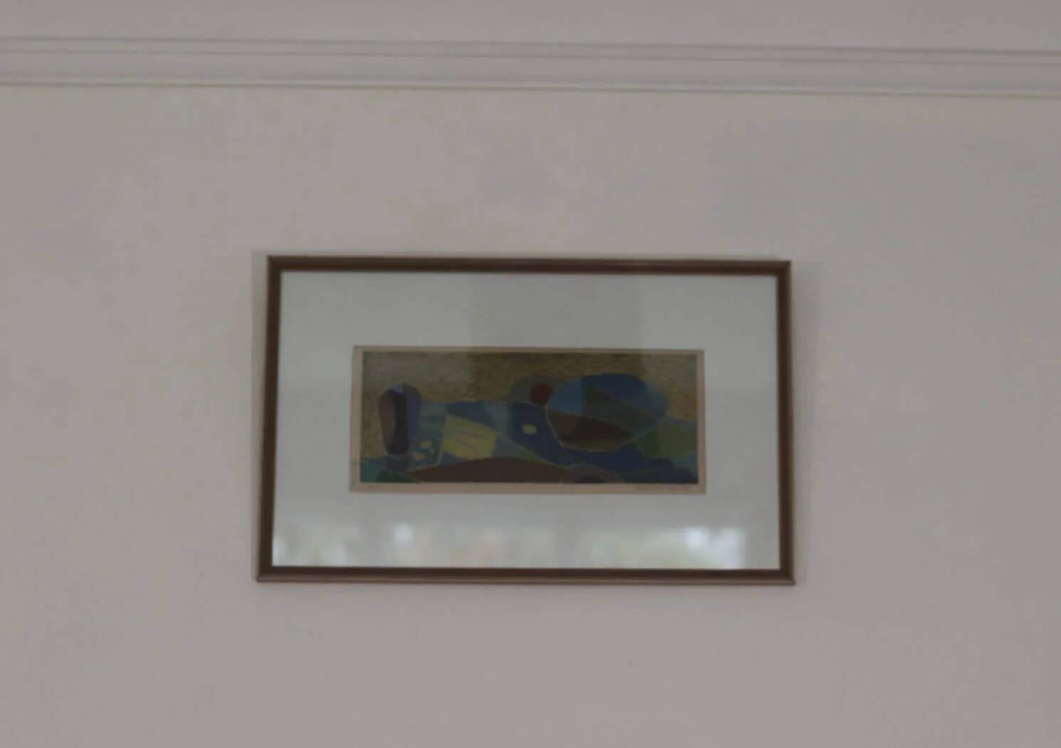 Huile glacée suédoise sur panneau – « Composition » par Frithjof Smit-Hald