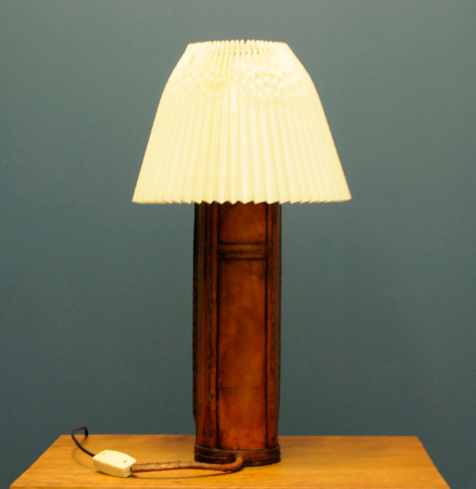 Large leather cabinet lamp