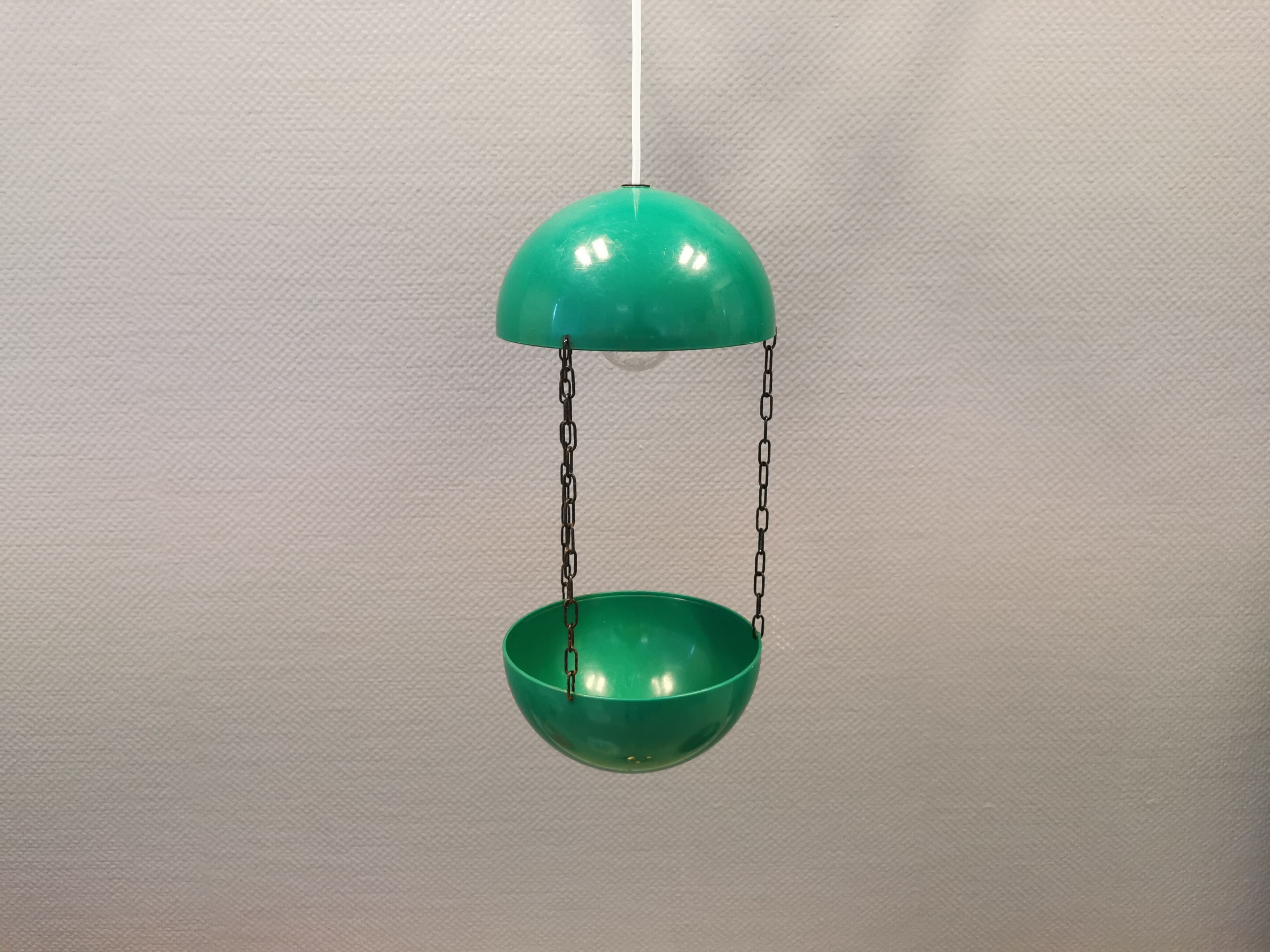 Danish designed lamp/herb pot for hanging in e.g. the window.