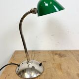 Vintage Green Enamel Bank Lamp, 1950s