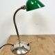 Vintage Green Enamel Bank Lamp, 1950s