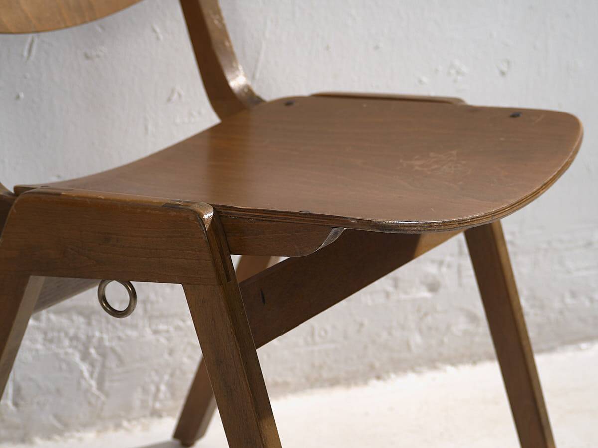 Vintage Thonet Dining Chairs (c.1950). Set of 6 pieces