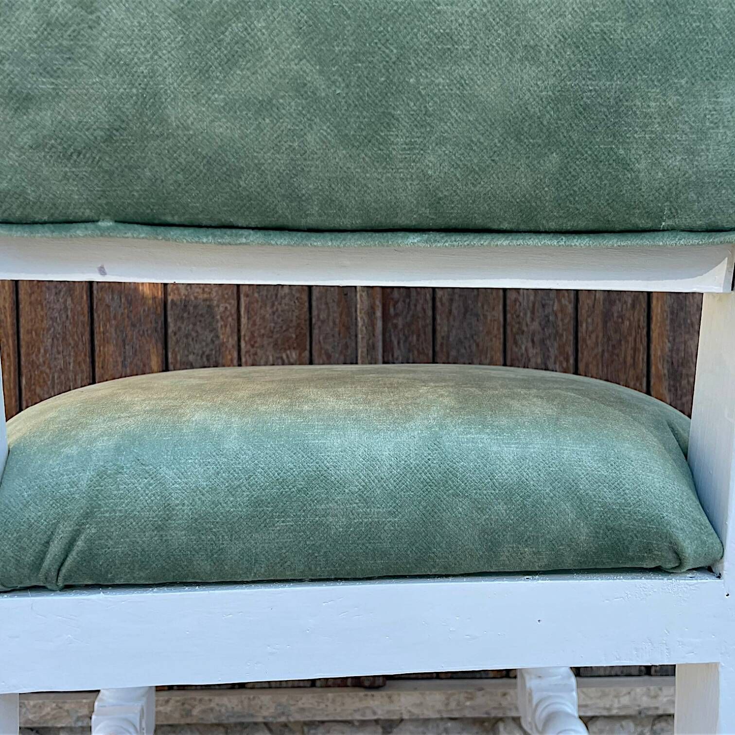 Chaise en bois massif rustique antique portugaise rénovée