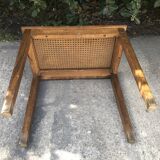 Wooden piano bench and vintage canning