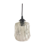 Chiseled glass suspension