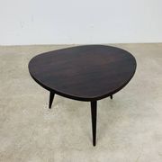 Tripod plant stand with compass feet, wood, 1950s