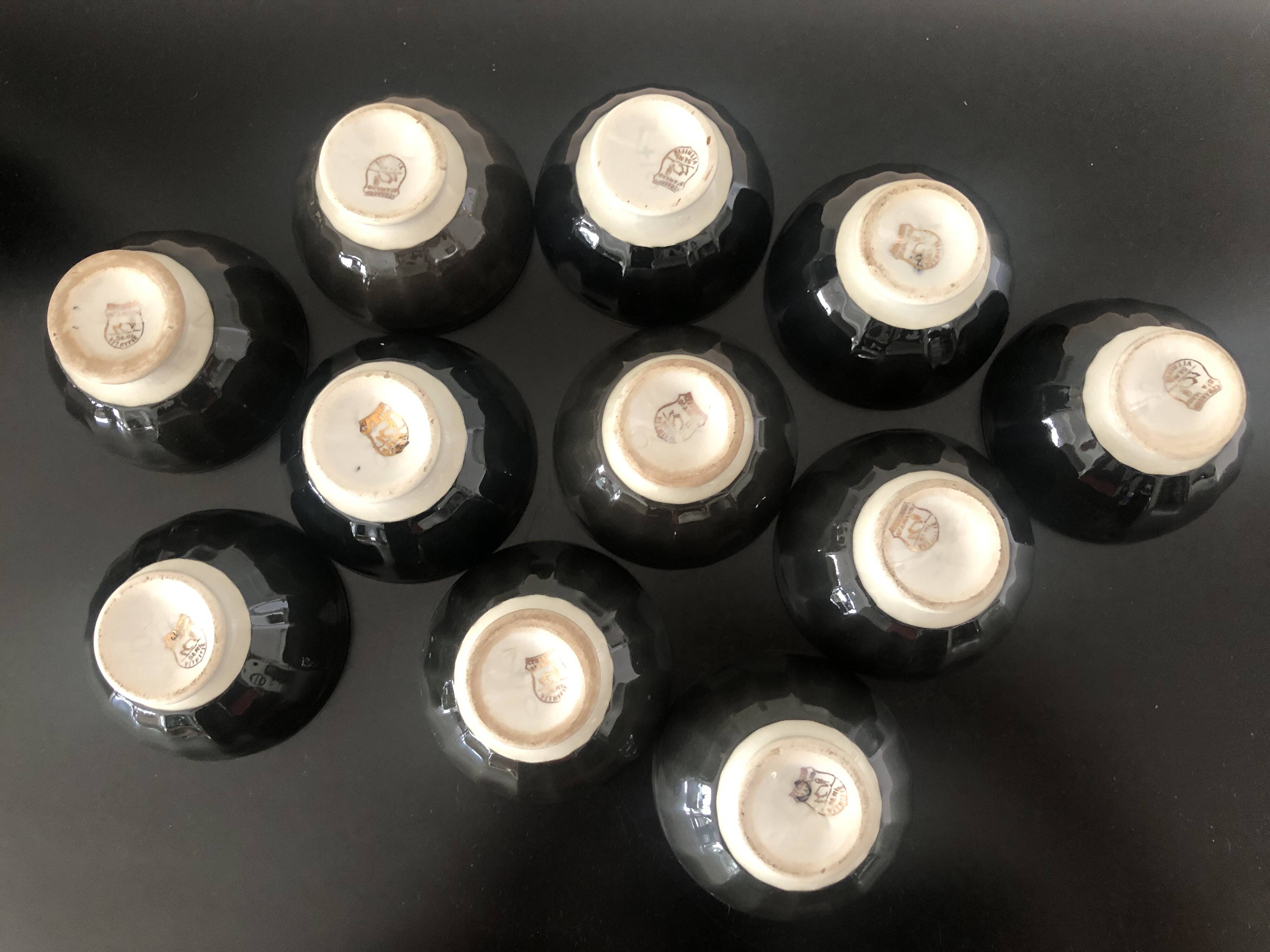 11 old Céranord Saint Amand Semi Vitrified bowls