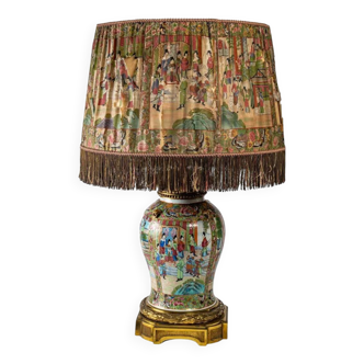Very important Satsuma porcelain lamp