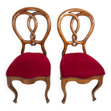 Lot de 2 chaises anciennes françaises – style Louis Philippe / Napoléon