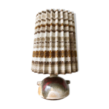West Germany ceramic lamp and pleated lampshade