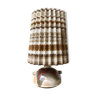 West Germany ceramic lamp and pleated lampshade