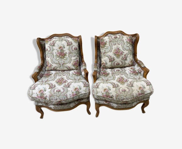 Paire de bergères Louis XV