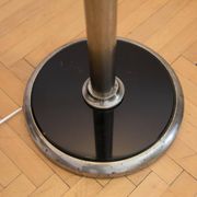 1930s Floor Nickel Lamp with Side Table – Functionalism, Bauhaus