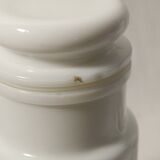 Lot de 2 pots d'apothicaire en opaline