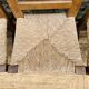 Set of 4 wooden and straw chairs