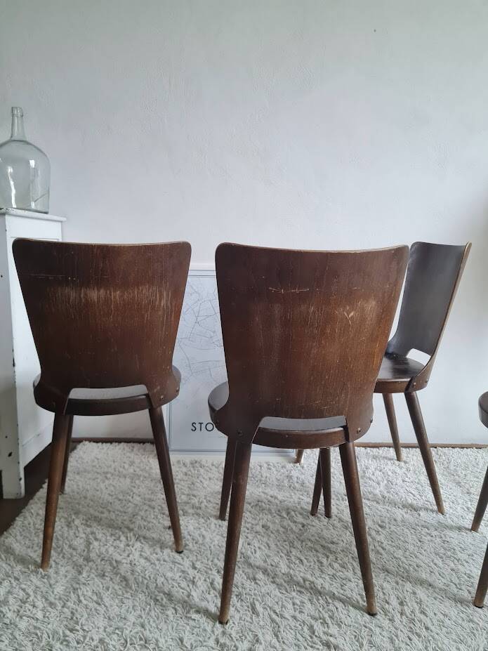 Set of 4 Scandinavian chairs from the 1960s.